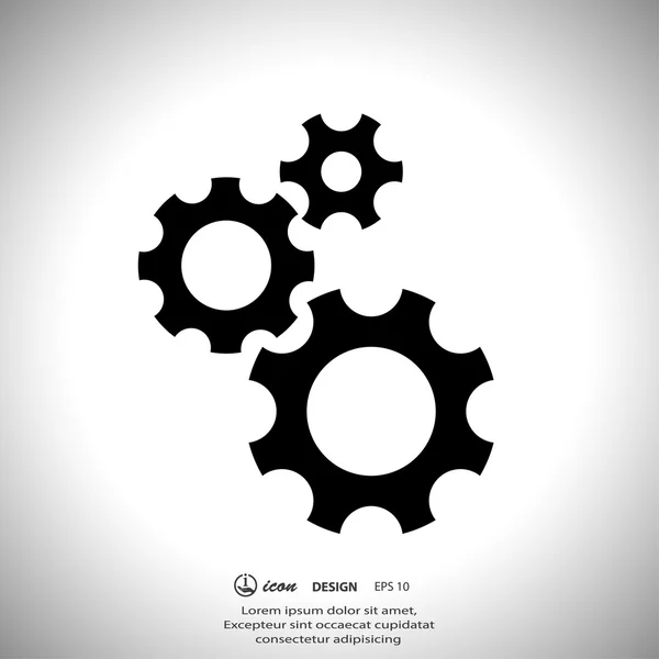 Pictograph of gear wheels — Stock Vector