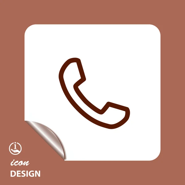 Pictograph of phone icon — Stock Vector