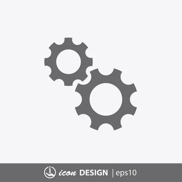 Pictograph of cogwheel gears — Stock Vector