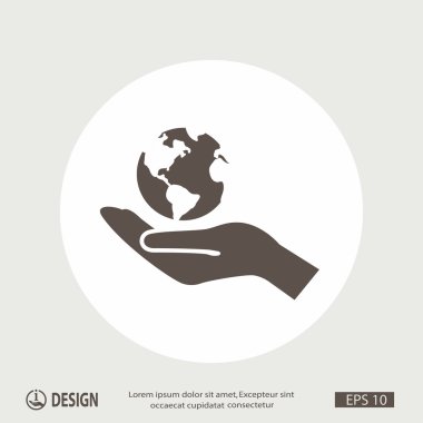 Yandan küre simgesi