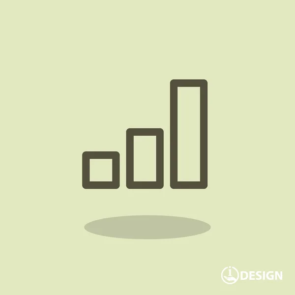 Pictograph of statistic graph — Stock Vector