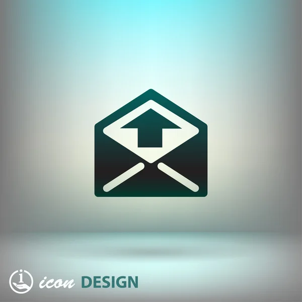 Pictografía del icono de correo — Vector de stock