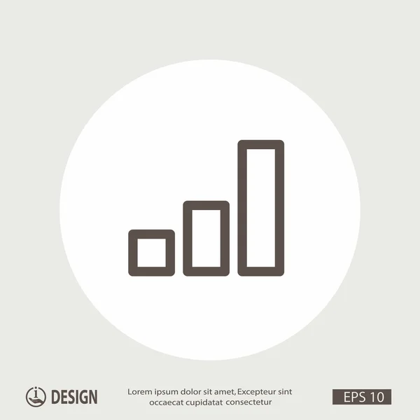 Piktograph der statistischen Graphik — Stockvektor