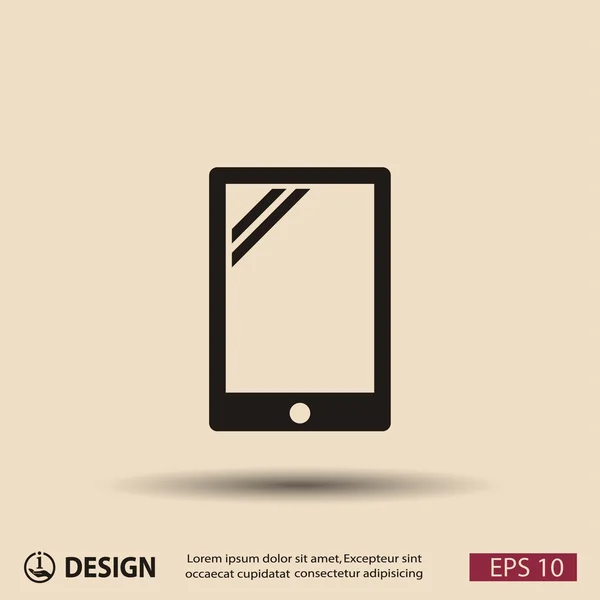Pictogramme de l'icône tablette — Image vectorielle