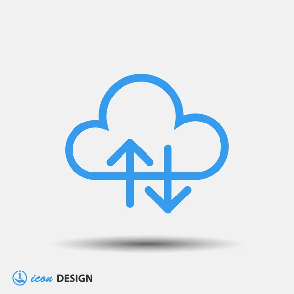Pictograph av cloud-ikonen — Stock vektor