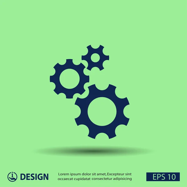 Pictografía de ruedas dentadas — Archivo Imágenes Vectoriales