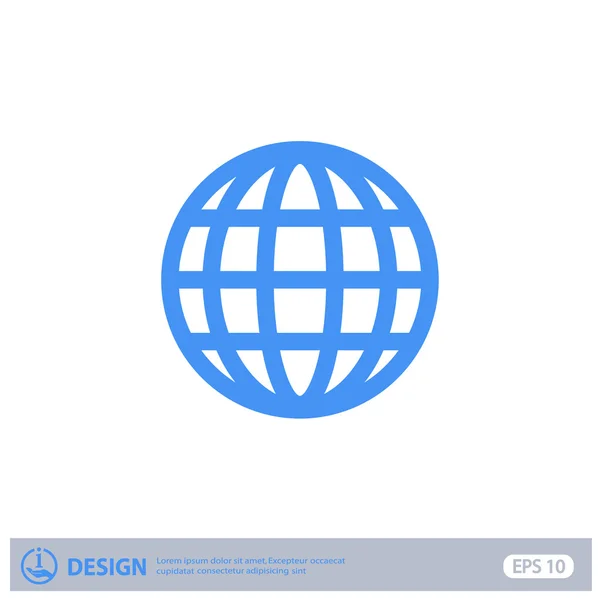 Pictografía de globo o planeta — Archivo Imágenes Vectoriales