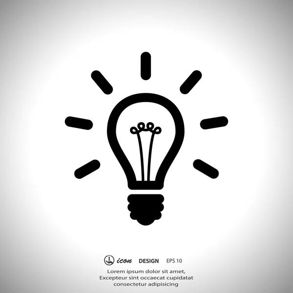 Pictograph of light bulb — Stock Vector