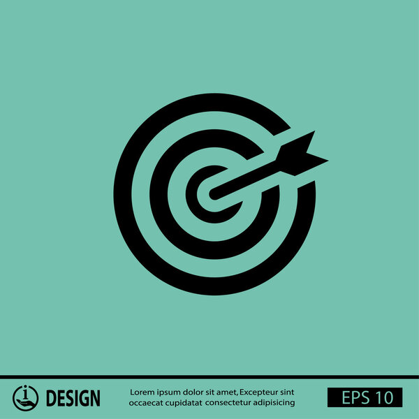 Pictograph of target with arrow