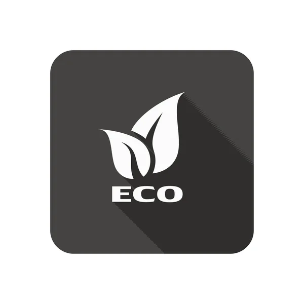Sinal Eco com folhas — Vetor de Stock