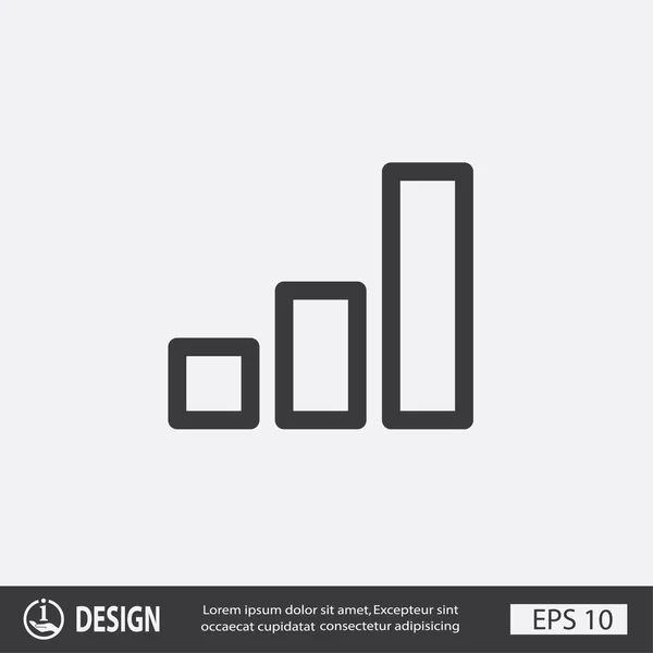 İstatistik grafik resim — Stok Vektör