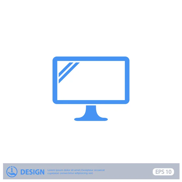 Pictograph of computer  icon — Stock Vector