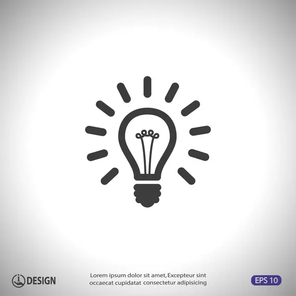 Pictograph of light bulb — Stock Vector