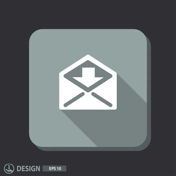 Pictografía del icono de correo — Vector de stock