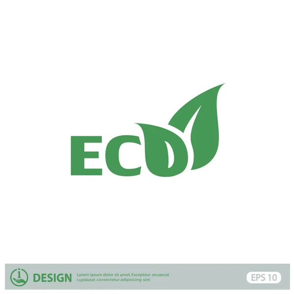 Pictograph of eco icon — Stock Vector