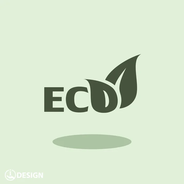 Pictograph of eco icon — Stock Vector