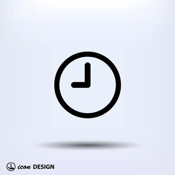 Pictograph van klok met pijlen — Stockvector