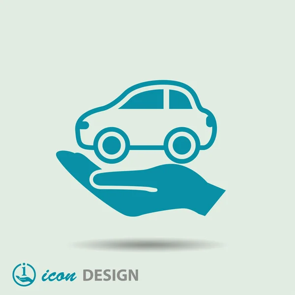 Pictografía del icono del coche — Vector de stock