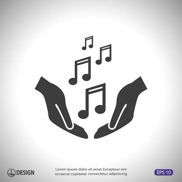 Pictograph of music notes — Stock Vector