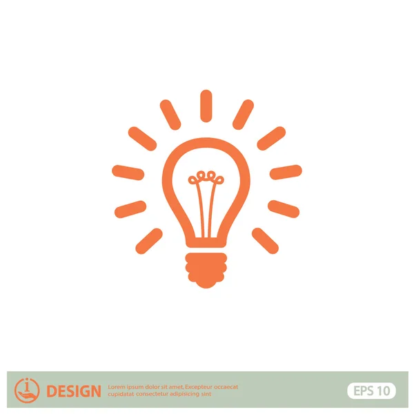 Pictograph of light bulb — Stock Vector