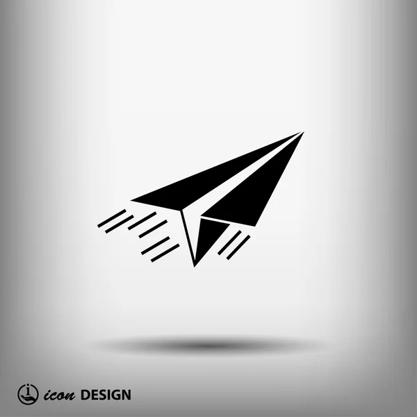 Ikony Symbols samolot papieru — Wektor stockowy