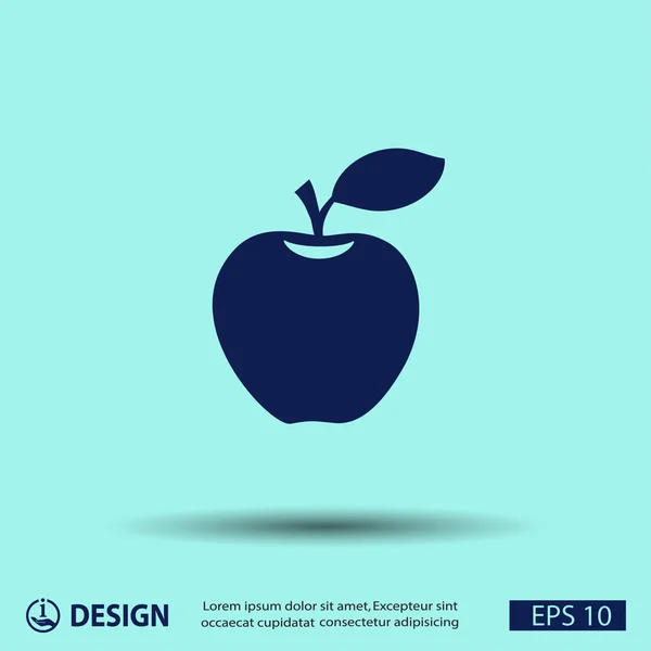 Pictogramme de l'icône pomme — Image vectorielle