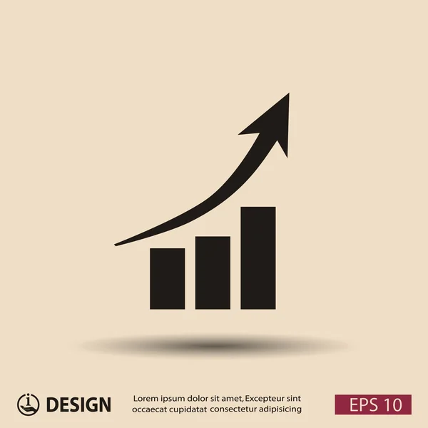 Pictogramme de l'icône graphique — Image vectorielle