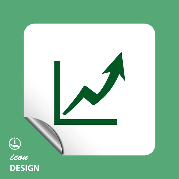 Pictograma do ícone gráfico —  Vetores de Stock