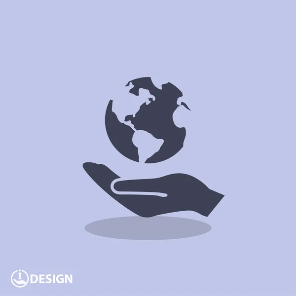 Pictograph of globe  icon — Stock Vector