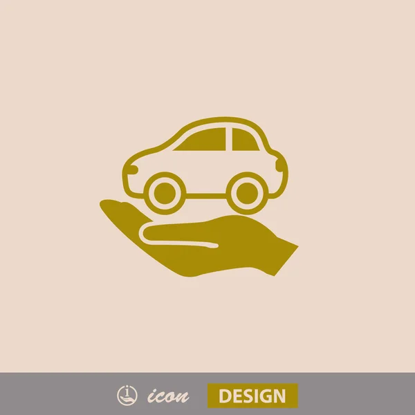 Pictograph av bil-ikonen — Stock vektor