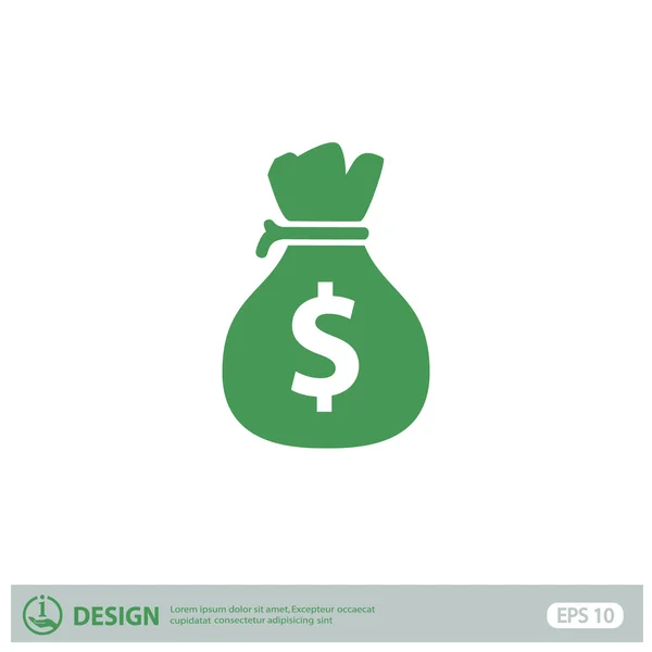 Pictografía del icono del dinero — Vector de stock