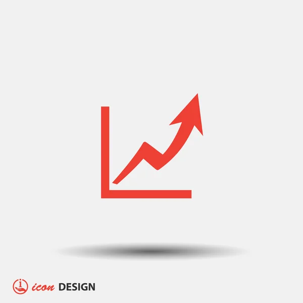 Pictografía de gráfico con flecha — Archivo Imágenes Vectoriales