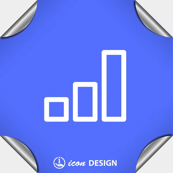 Pictograph of statistic graph — Stock Vector