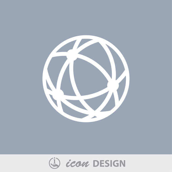 Пиктограф контура земного шара
