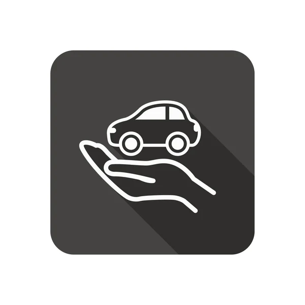 Pictogramme de la voiture à portée de main — Image vectorielle