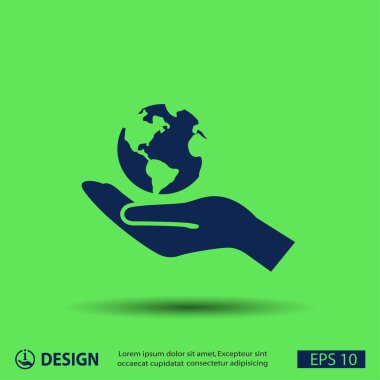 Yandan küre simgesi