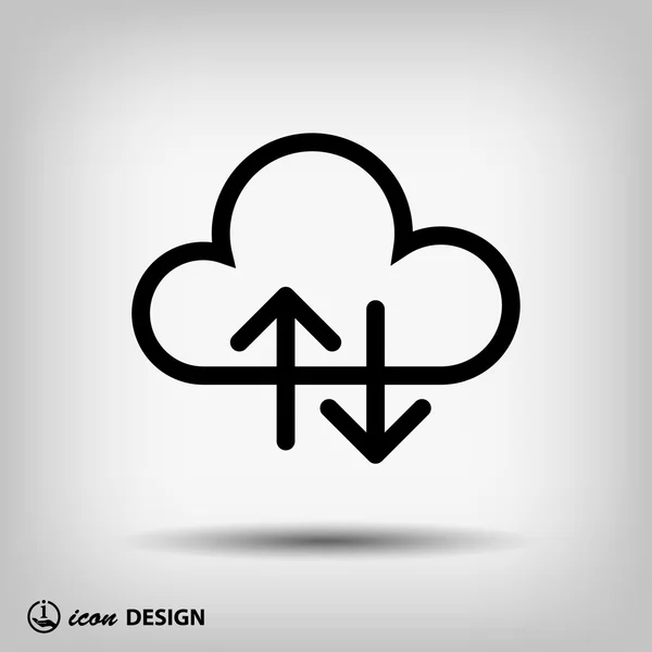 Pictografía del icono de la nube — Vector de stock