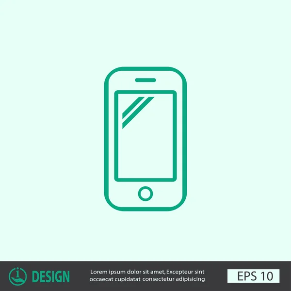 Pictografía del teléfono móvil — Archivo Imágenes Vectoriales