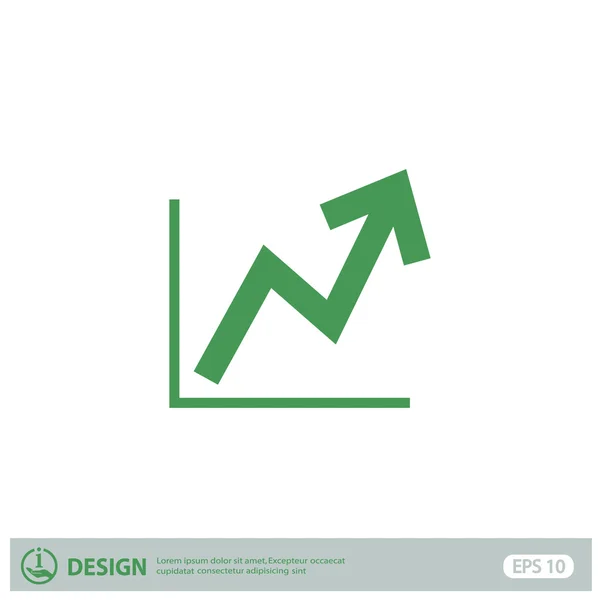 Piktogramm der Grafik mit Pfeil — Stockvektor