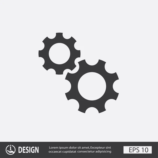 Pictograph tandrad versnellingen — Stockvector