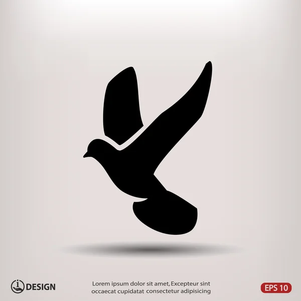 Pictogramme de l'icône oiseau — Image vectorielle