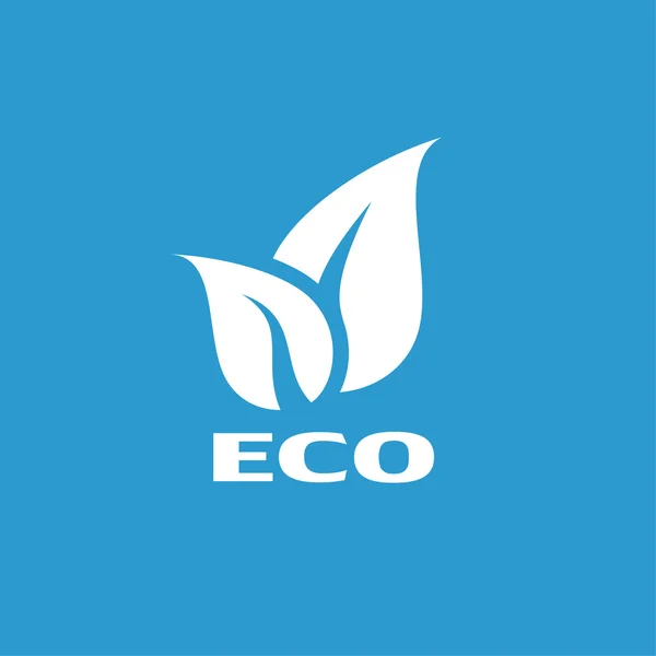 Eco symbol s listy — Stockový vektor