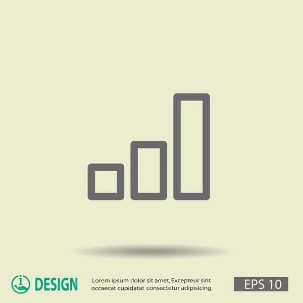 Pittogramma del grafico statistico — Vettoriale Stock