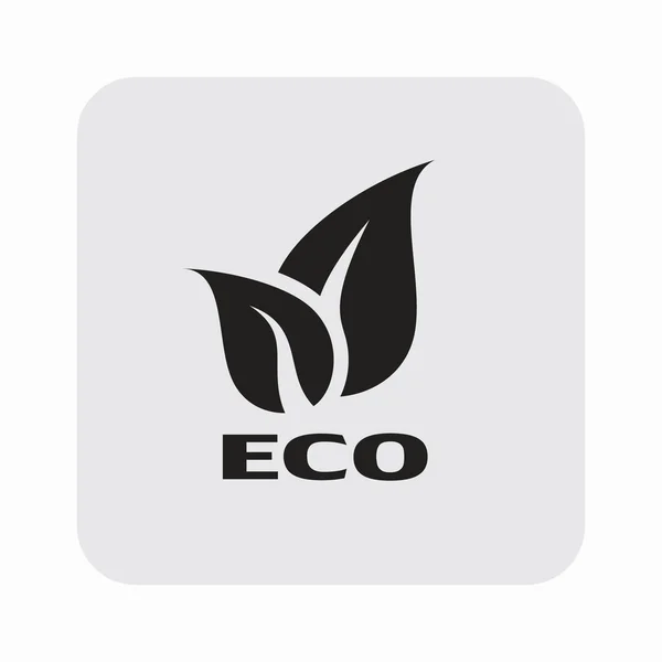 Eco symbol s listy — Stockový vektor