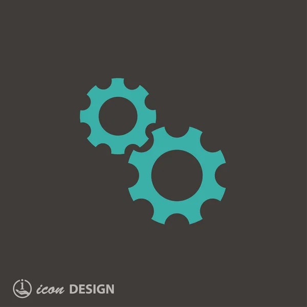 Pictografía de engranajes de rueda dentada — Archivo Imágenes Vectoriales