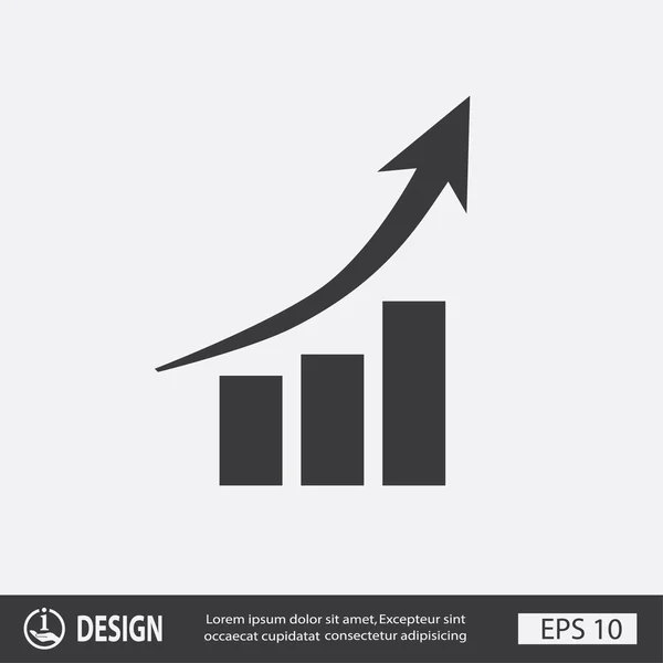 Pictograma do ícone gráfico —  Vetores de Stock