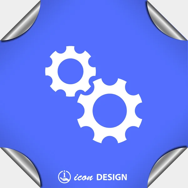 Pictograph av kugghjul kugghjul — Stock vektor