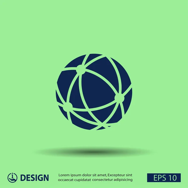 Pictograph van wereldbol icoon — Stockvector