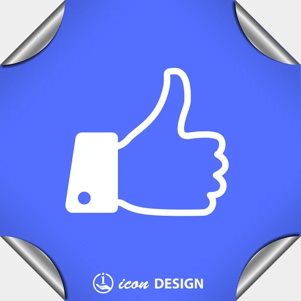 Pictograph of like icon — Stock Vector
