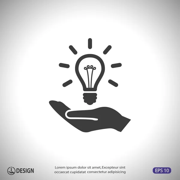 Light bulb icon — Stock Vector